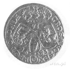 szóstak 1683, Kraków, Aw: Popiersie w koronie i napis, ...