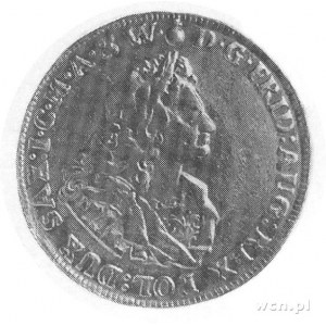 5 dukatów 1733, Drezno, Aw: Popiersie w wieńcu laurowym...