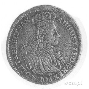 szóstak 1702, Lipsk, Aw: Popiersie w koronie i napis, R...