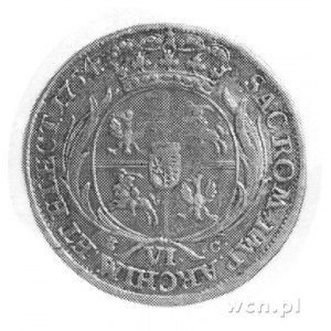 szóstak 1754, Lipsk, Aw: Popiersie w koronie i napis, R...
