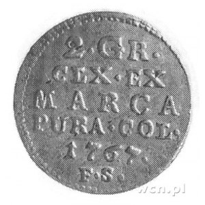 2 grosze srebrne 1767, Warszawa, j.w., Plage 245