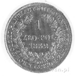 1 złoty 1832, Warszawa, j.w., Plage 77 -R-