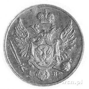 3 grosze 1826 z miedzi krajowej, Warszawa, Aw: Orzeł, R...