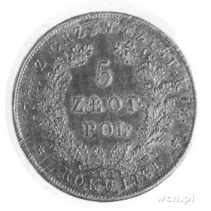 5 złotych 1831, Warszawa, j.w., Plage 272