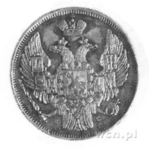 15 kopiejek= 1 złoty 1833, Petersburg, Aw: Orzeł carski...