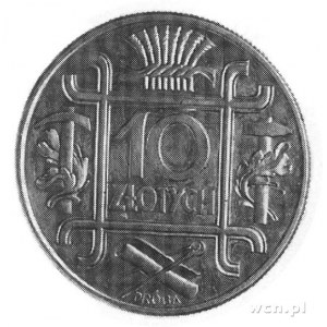 10 złotych 1934, Klamry, wybito 100 sztuk, srebro 17.90...