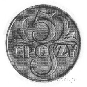 5 groszy jak moneta obiegowa, na awersie napis: II ZJAZ...