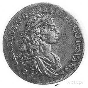 1/3 talara 1674, Szczecin, Aw: Popiersie w wieńcu lauro...