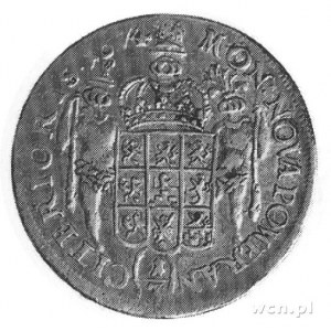 1/3 talara 1674, Szczecin, Aw: Popiersie w wieńcu lauro...