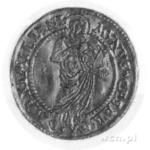 dukat 1575, Nysa, Aw: Wielopolowa tarcza herbowa i napi...