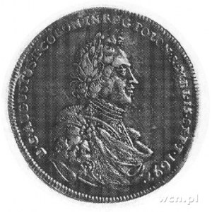 medalik koronacyjny Augusta II 1696 r., autorstwa I.Koc...