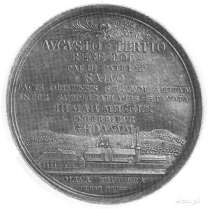 medal z okazji stulecia Pokoju Oliwskiego z roku 1760, ...