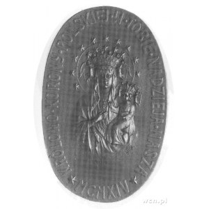 medal owalny z Matką Boską z 1914 r., Aw: Półpostać Mat...
