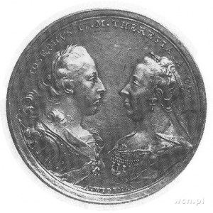 medal autorstwa A. Widemana z 1768 r., Aw: Popiersia Jó...