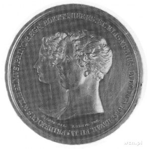 medal autorstwa F. Königa z okazji zaślubin pruskiego n...