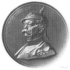 medal ku czci Bismarcka, Aw: Popiersie w pikelhaubie w ...