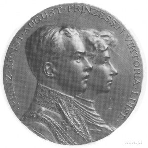 medal wybity z okazji zaślubin księcia Ernesta Augusta ...