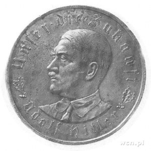 medal A. Hitlera z roku 1933, Aw: Popiersie Hitlera trz...