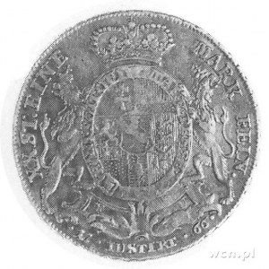 2/3 talara 1766, Aw: Popiersie, w otoku napis, Rw: Herb...