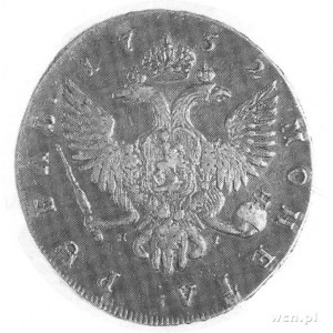 rubel 1752, Petersburg, j.w., Mich. 187, Uzdenikow 816