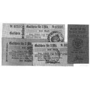 Koschmin (Koźmin) 3 marki 8.08.1914, 3 odmiany, 10 feni...