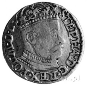 trojak 1583, Olkusz, Aw: Popiersie w koronie i napis, R...
