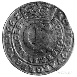 złotówka 1665, Bydgoszcz, j.w., Gum. 1773, Kurp.518 R2,...