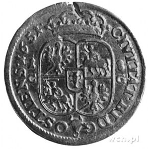 ort 1651, Bydgoszcz, Aw: Popiersie w wieńcu laurowym i ...