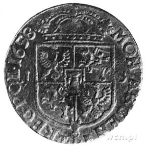ort 1658, Kraków, Aw: Popiersie w koronie i napis, Rw: ...