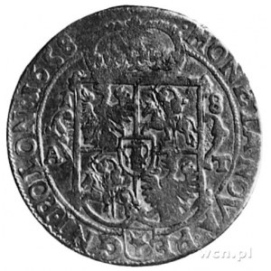 ort 1658, Poznań, Aw: Popiersie w koronie i napis, Rw: ...