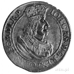 ort 1658, Gdańsk, Aw: Popiersie w koronie i napis, Rw: ...