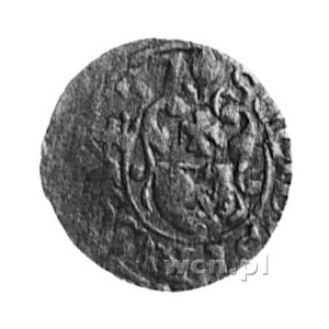szeląg 1657, Elbląg, Aw: j.w., Rw: Herb Elbląga i napis...
