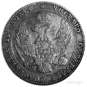 3/4 rubla=5 złotych 1840, Warszawa, Aw: Orzeł carski i ...