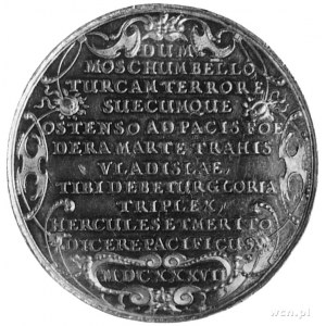 medal sygn. IH (Jan Höhn sen.) wybity w 1637 r. na pami...