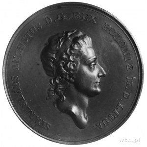 medal j.w., brąz 40.5 mm. 38.73 g., piękna ciemna patyn...