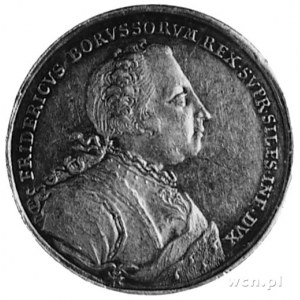 medal wybity w 1741 roku- hołd Śląska Fryderykowi Wielk...