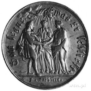 medal na 5 rocznicę ślubu (XVIII w.), Aw: Alegoryczna s...