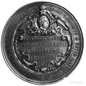 Saksonia- medal sygnowany TH.MARTIN wybity w 1894 r., z...