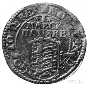 Christian IV 1588-1648, 1 marka 1612, Aw: Półpostać kró...