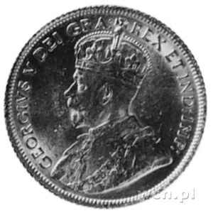 5 dolarów 1913, Ottawa. Aw: Popiersie króla Jerzego V, ...