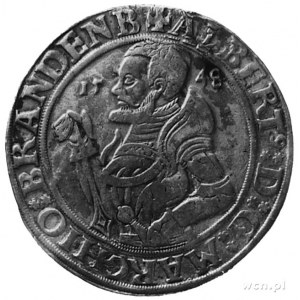 Albert Młodszy 1543-1557, talar 1548, Aw: Popiersie w l...