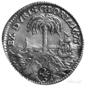 gulden 1675, Aw: Popiersie w prawo, w otoku napis, Rw: ...