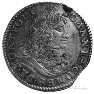 Johann VIII 1662-1686, XV krajcarów 1676, Aw: Popiersie...