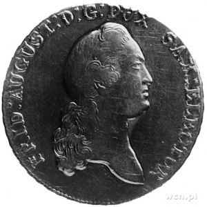 Fryderyk August III 1763-1827, talar 1777, Aw: Głowa w ...
