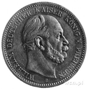 Wilhelm I 1861-1888, 2 marki 1877, Hannover, J.96, rzad...