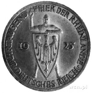 3 marki 1925, Berlin, Rheinlande, J.321