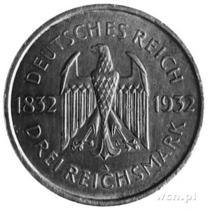 3 marki 1932- Berlin, Goethe, J.350