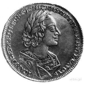 rubel 1723, Aw: Popiersie w prawo, w otoku napis, Rw: P...