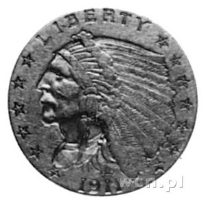2 1/2 dolara 1911, Filadelfia, Aw: Popiersie indianina,...