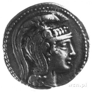 Ateny, tetradrachma 64-63 pne, Aw: Głowa Ateny Partenos...